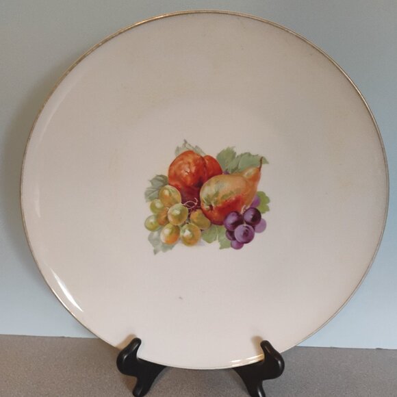 Thomas Germany Fruit Pattern Porcelain Round Platter Vintage - Picture 1 of 4